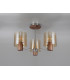 Semi Ceiling Light 3 x E27 Mocha Amber Glass-9