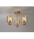 Semi Ceiling Light 3 x E27 Mocha Amber Glass-10