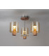 Semi Ceiling Light 3 x E27 Mocha Amber Glass-12