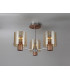 Semi Ceiling Light 3 x E27 Mocha Amber Glass-13