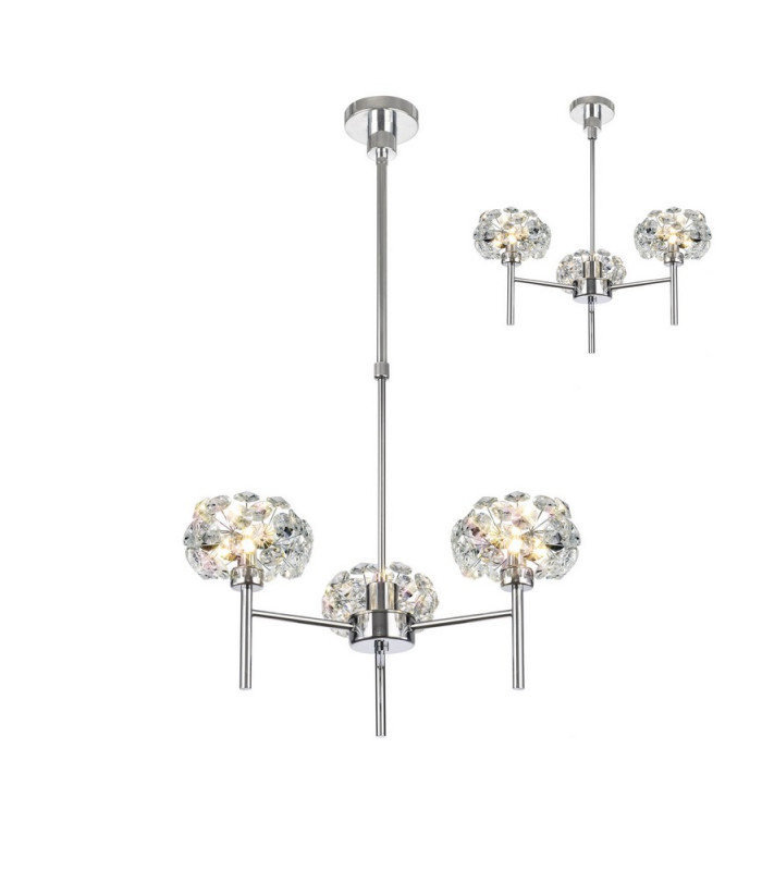 Non-Electric G9 Shade Polished Chrome Crystal-11