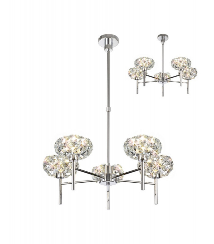 Non-Electric G9 Shade Polished Chrome Crystal-12