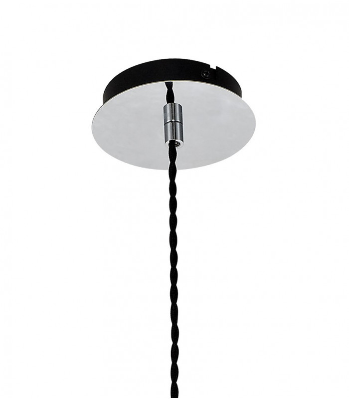 Pendant 17cm Round 1 x E27 Chrome & Smoke-6