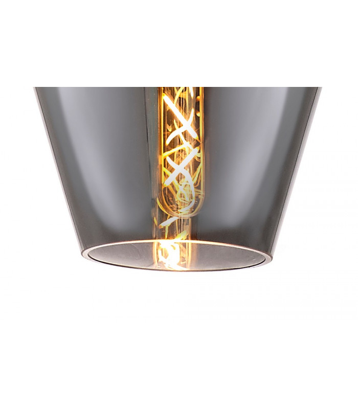 Pendant 17cm Round 1 x E27 Chrome & Smoke-9