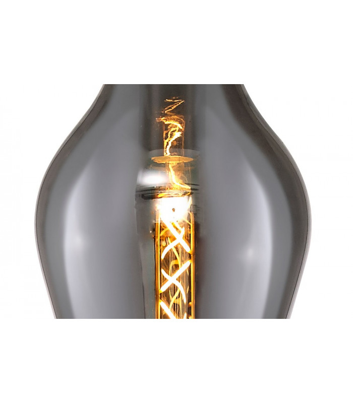 Pendant 17cm Round 1 x E27 Chrome & Smoke-10