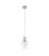 Pendant 17cm Round 1 x E27 Chrome & Clear-5
