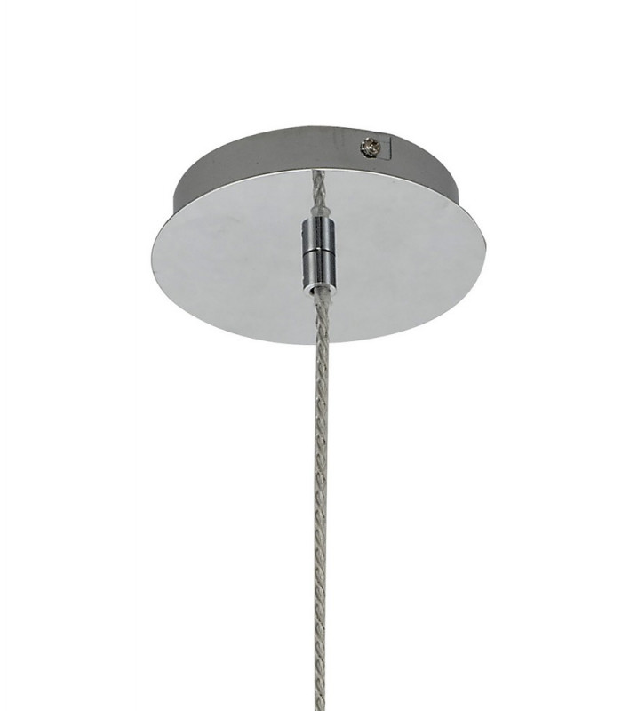 Pendant 17cm Round 1 x E27 Chrome & Clear-6