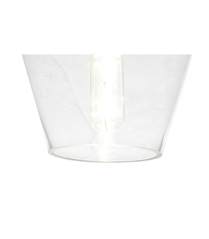 Pendant 17cm Round 1 x E27 Chrome & Clear-9