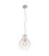 Pendant 28cm Round 1 x E27 Chrome & Clear-4