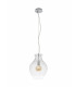 Pendant 28cm Round 1 x E27 Chrome & Clear-5