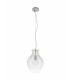Pendant 28cm Round 1 x E27 Chrome & Clear-7