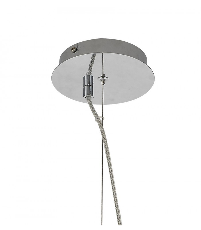 Pendant 28cm Round 1 x E27 Chrome & Clear-8