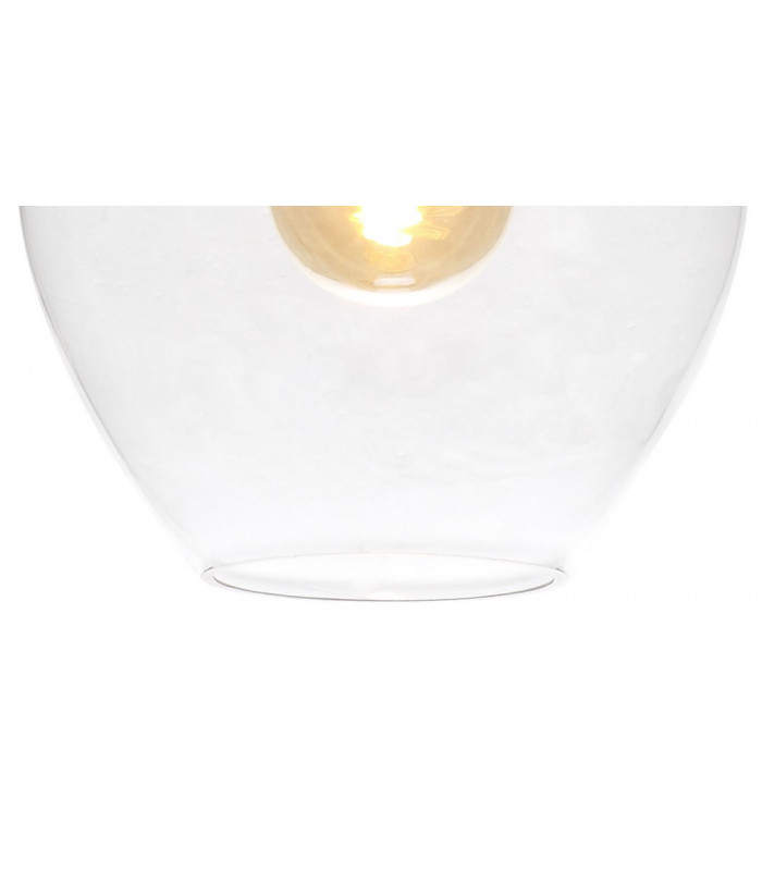 Pendant 28cm Round 1 x E27 Chrome & Clear-11