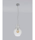 Pendant 28cm Round 1 x E27 Chrome & Clear-13