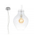 Pendant 38cm Round 1 x E27 Chrome & Clear-1