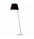 1 Light Floor Lamp Chrome with Black Shade, E27 - 1