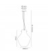 Pendant 38cm Round 1 x E27 Chrome & Clear-2