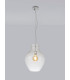 Pendant 38cm Round 1 x E27 Chrome & Clear-3