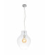 Pendant 38cm Round 1 x E27 Chrome & Clear-4