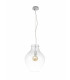 Pendant 38cm Round 1 x E27 Chrome & Clear-5