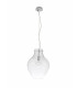 Pendant 38cm Round 1 x E27 Chrome & Clear-7