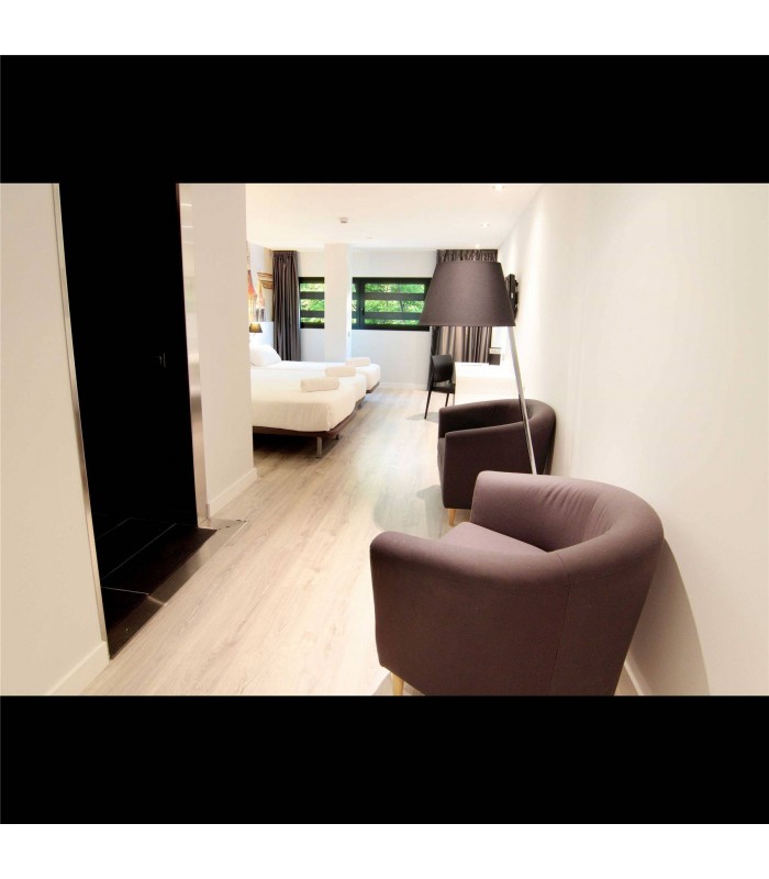 1 Light Floor Lamp Chrome with Black Shade, E27 - 2
