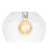 Pendant 38cm Round 1 x E27 Chrome & Clear-12