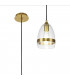 Pendant 15cm Cone 1 x E27 (Max 20W) Ancient Brass & Clear-1