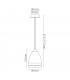Pendant 15cm Cone 1 x E27 (Max 20W) Ancient Brass & Clear-2