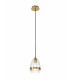 Pendant 15cm Cone 1 x E27 (Max 20W) Ancient Brass & Clear-4