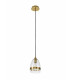 Pendant 15cm Cone 1 x E27 (Max 20W) Ancient Brass & Clear-5