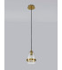 Pendant 15cm Cone 1 x E27 (Max 20W) Ancient Brass & Clear-9