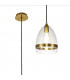 Pendant 20cm Cone 1 x E27 (Max 20W) Ancient Brass & Clear-1