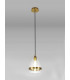 Pendant 20cm Cone 1 x E27 (Max 20W) Ancient Brass & Clear-3