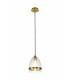 Pendant 20cm Cone 1 x E27 (Max 20W) Ancient Brass & Clear-4