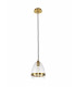 Pendant 20cm Cone 1 x E27 (Max 20W) Ancient Brass & Clear-5