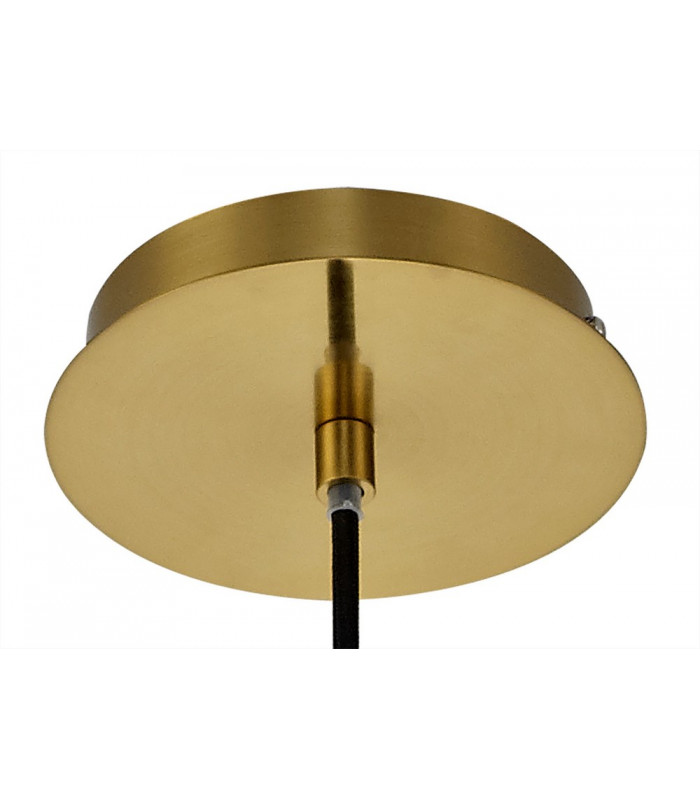 Pendant 20cm Cone 1 x E27 (Max 20W) Ancient Brass & Clear-8