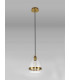 Pendant 20cm Cone 1 x E27 (Max 20W) Ancient Brass & Clear-9