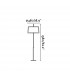 1 Light Floor Lamp White, Matt Nickel with Double Shade, E27 - 2