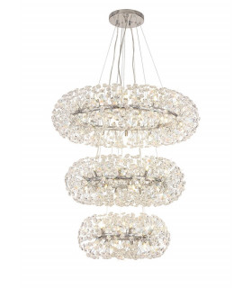 3 Tier Pendant 58 Light G9 Polished Chrome Crystal Item Weight: 30.2kg-1