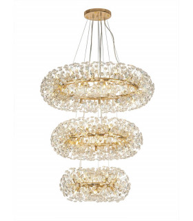 3 Tier Pendant 58 Light G9 French Gold Crystal Item Weight: 30.2kg-1