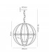 Large Round Pendant 6 Light E27 Polished Nickel-2