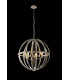 Large Round Pendant 6 Light E27 Polished Nickel-3