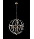 Large Round Pendant 6 Light E27 Polished Nickel-10