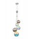 Pendant 5 x G9 Polished Chrome Iridescent Glass-1