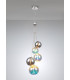 Pendant 5 x G9 Polished Chrome Iridescent Glass-3