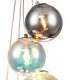Pendant 5 x G9 Polished Chrome Iridescent Glass-6