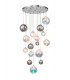 Pendant 16 x G9 Polished Chrome Iridescent Glass-1
