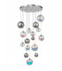 Pendant 16 x G9 Polished Chrome Iridescent Glass-4
