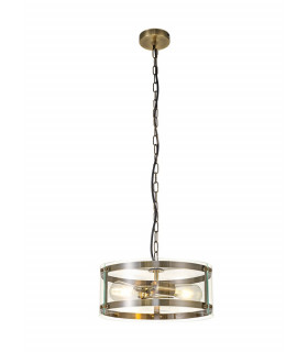 Pendant 2 Light E27 Antique Brass-1